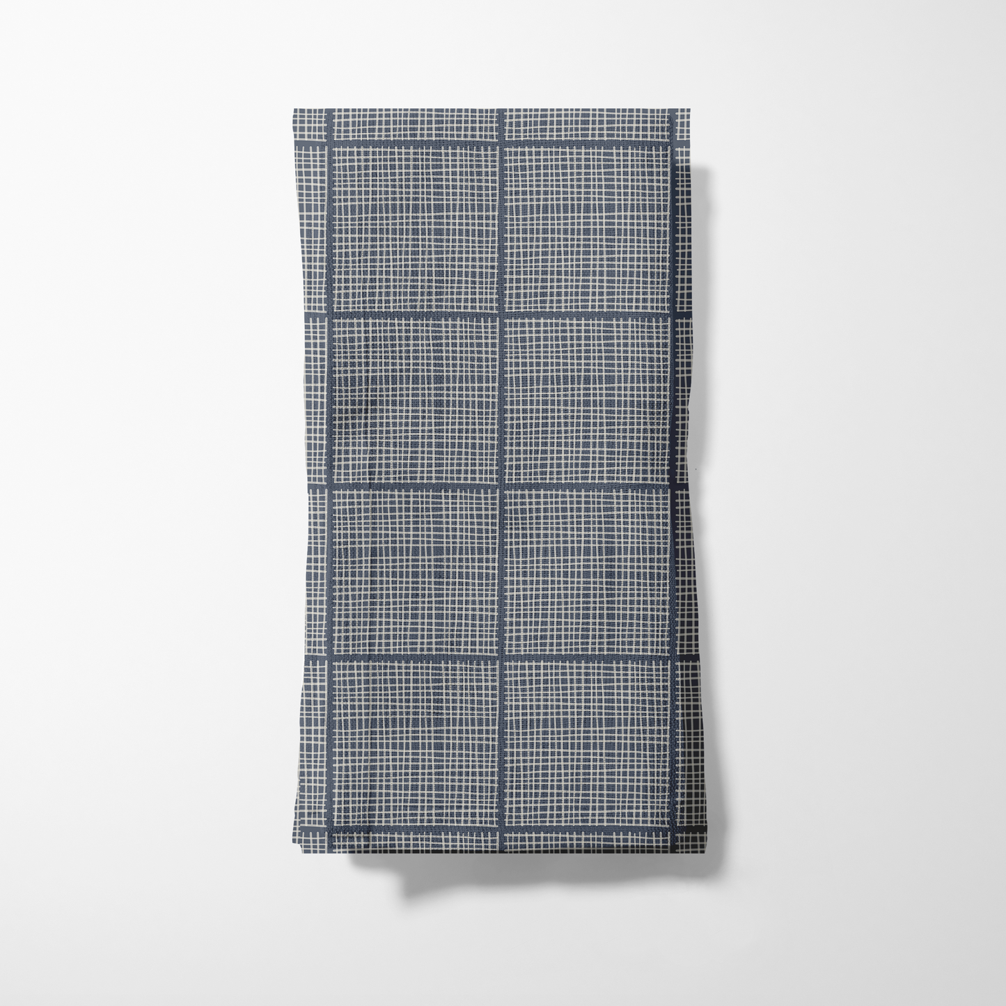 Napkin Cream on Grey Hatch (Dark Grey)