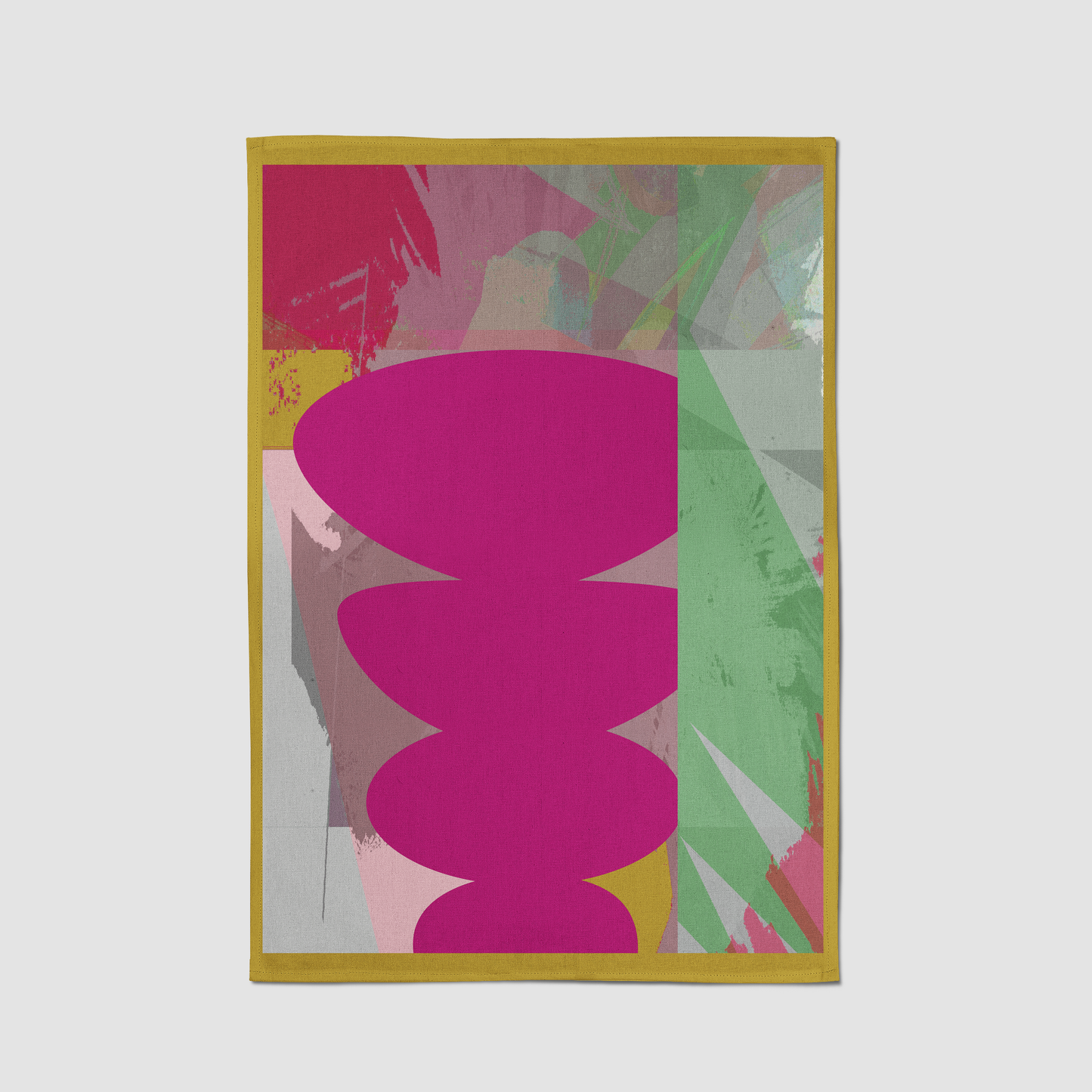 Pink Shape Tea Towel