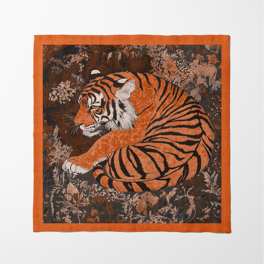 Wild Garden Napkin in Orange Dahlia