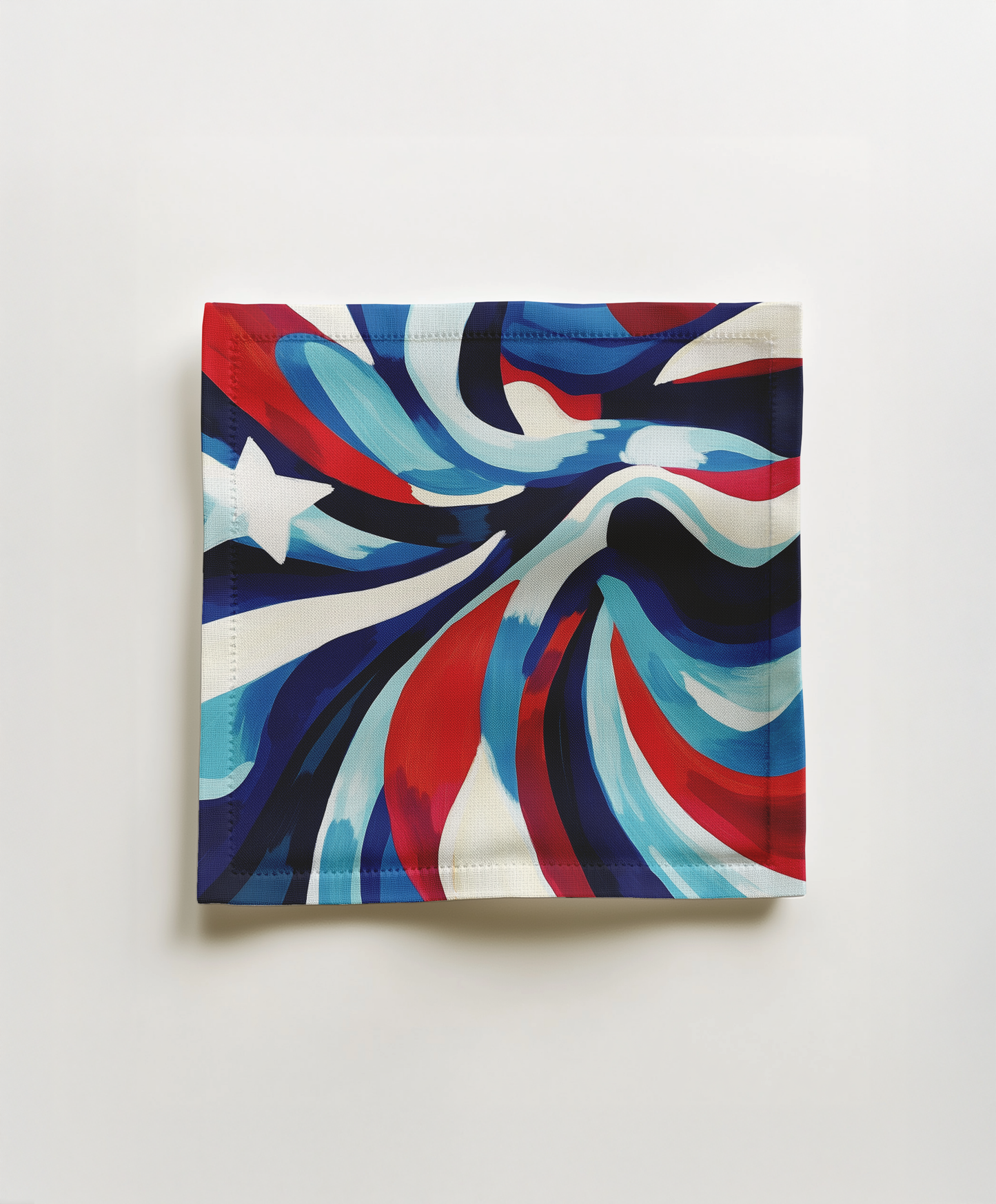 Stars in Swirls Cocktail Napkin