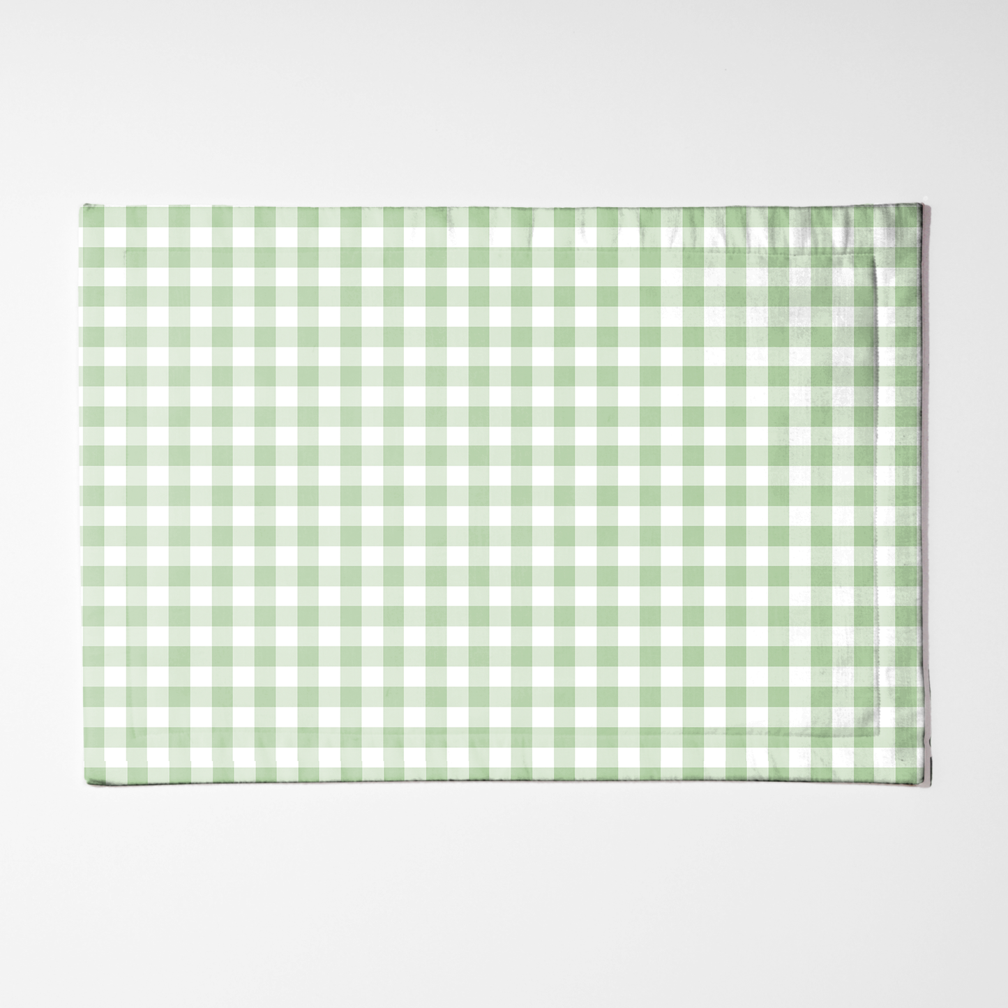 ONE Mini Gingham Placemat in Pastel Green in Lightweight Linen