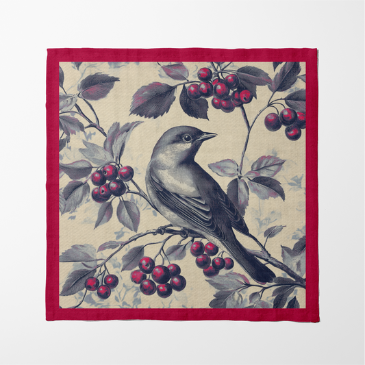 Forager's Delight Napkin in Classic Red