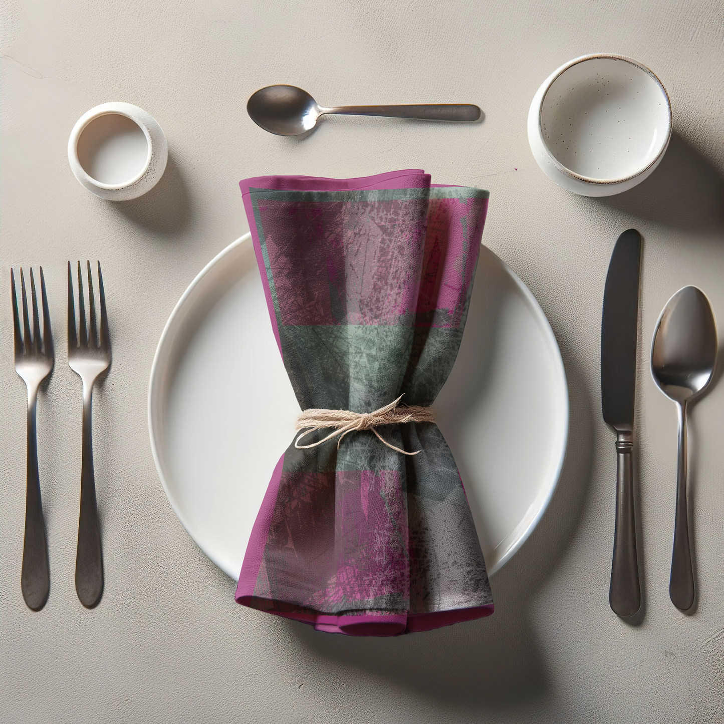 Texture Napkin in Fuchsia in Lightweight Linen