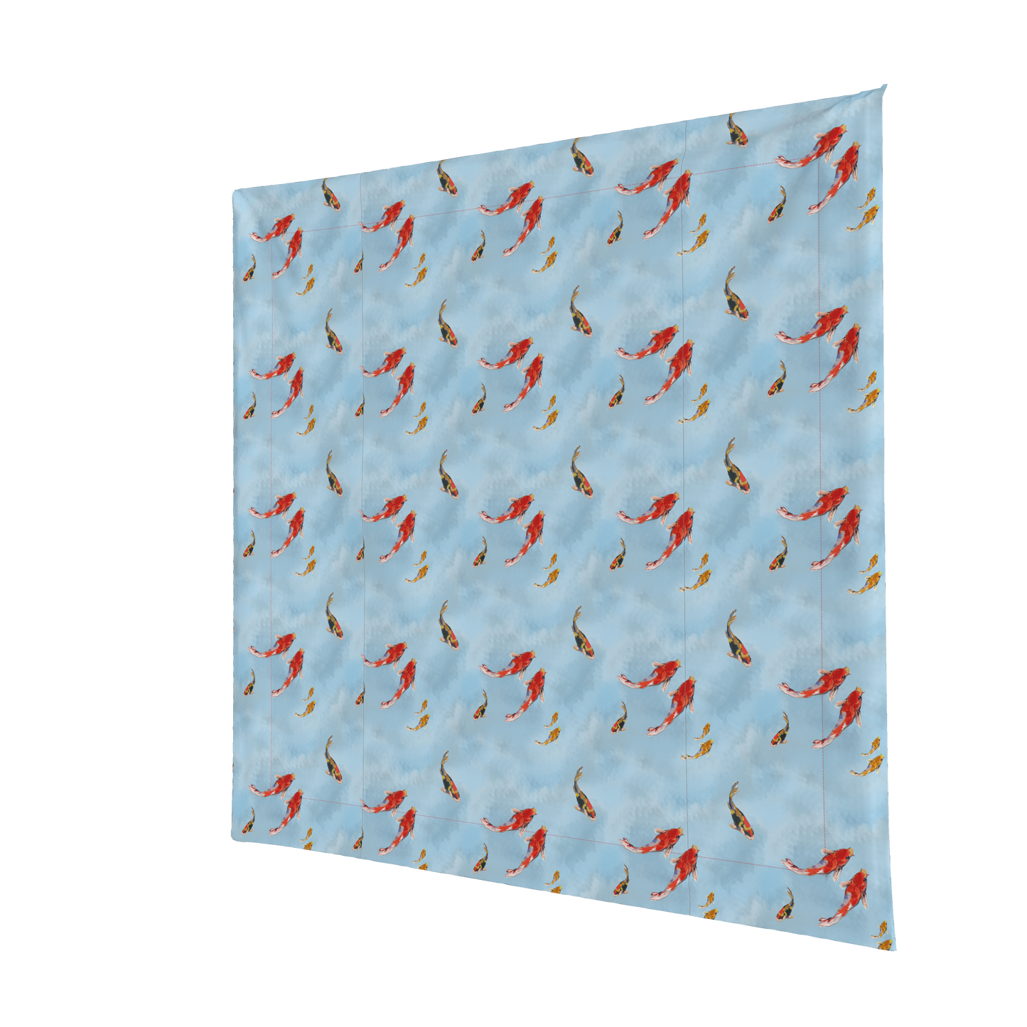 Coral Koi Fish Square Tablecloth