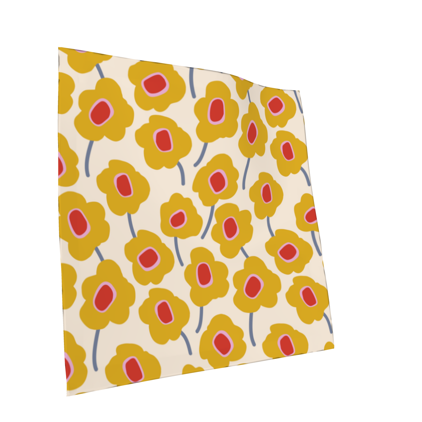 Mod Flowers Yellow Oxford Cocktail