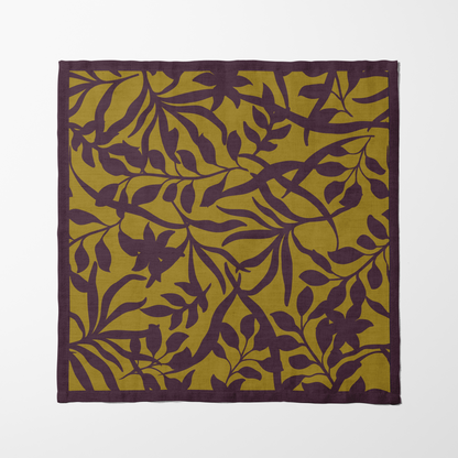 Figi Floral Napkin in Golden Plum