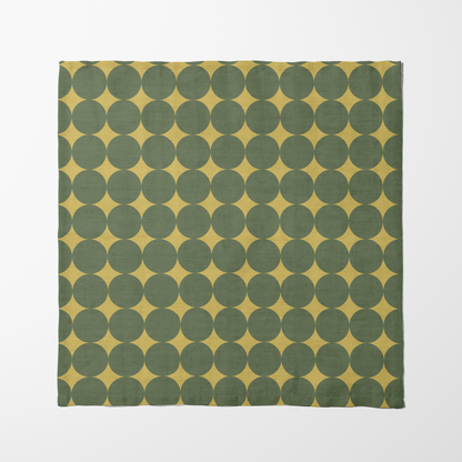 Spots and Dots Napkin - Pale Yellow Green in Organic Cotton Voile