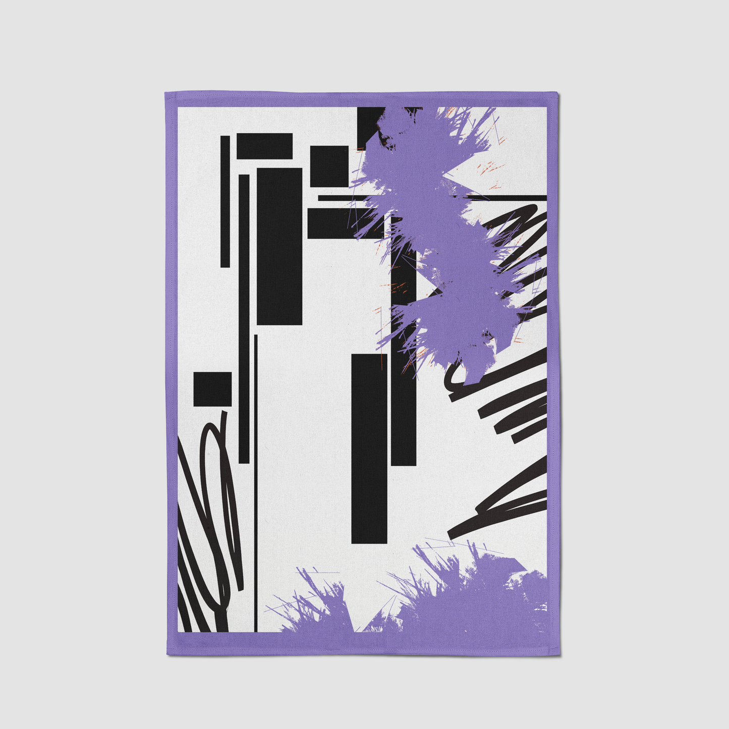 Purple Spot Tea Towel