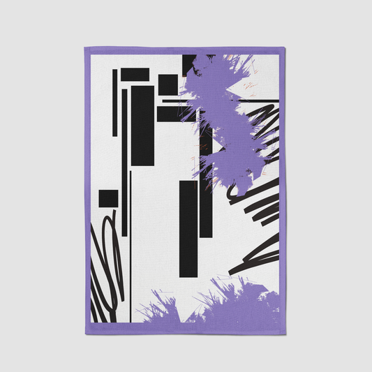 Purple Spot Tea Towel