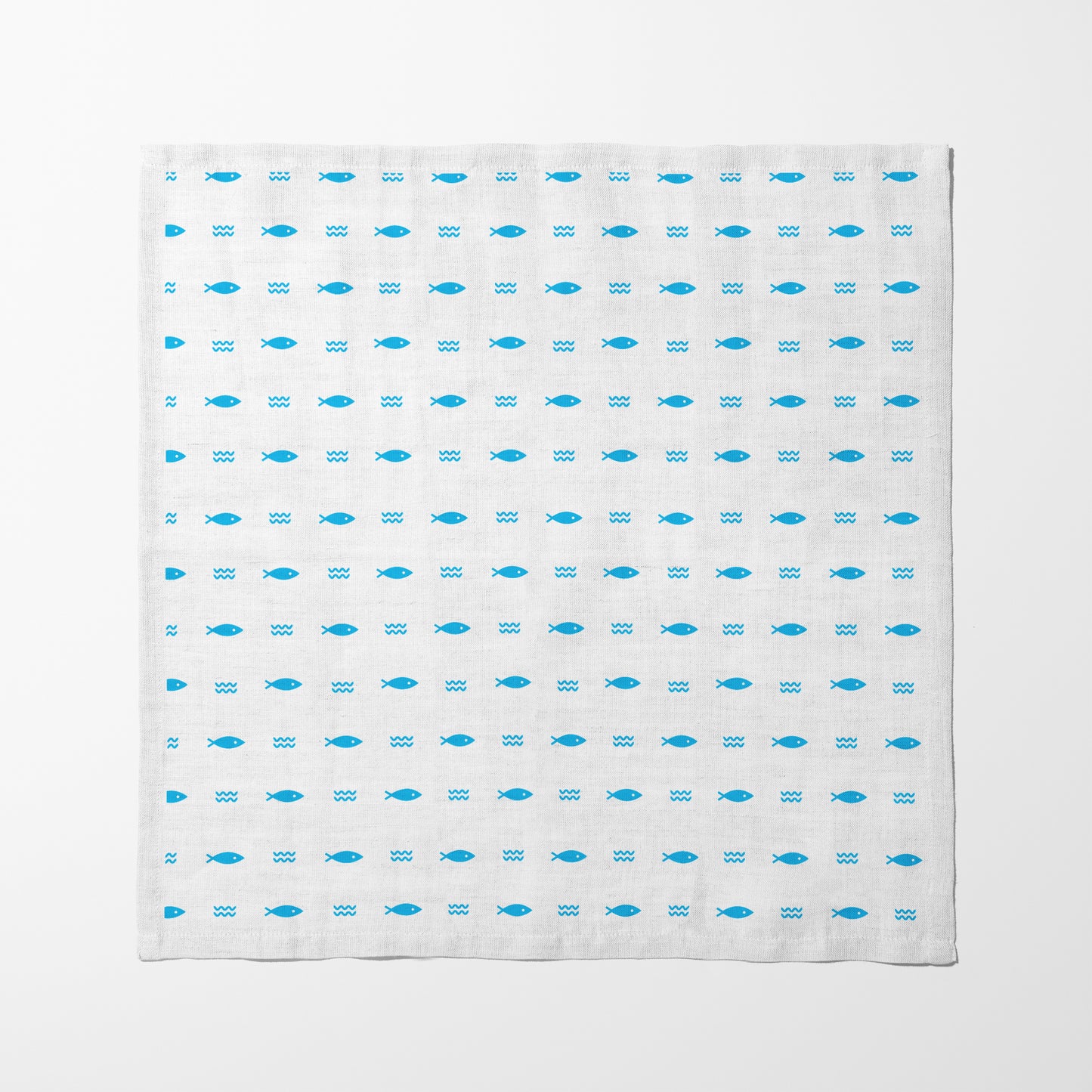 Fish and Waves Napkin in Blue