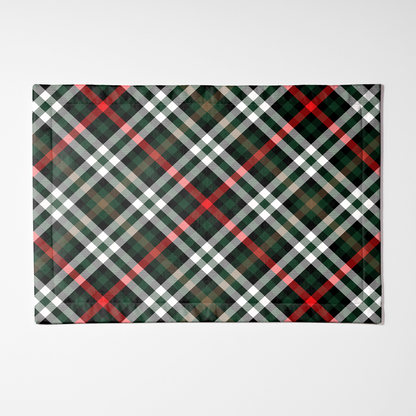 The Ceremony Plaid Placemat in Mid Cotton Twill