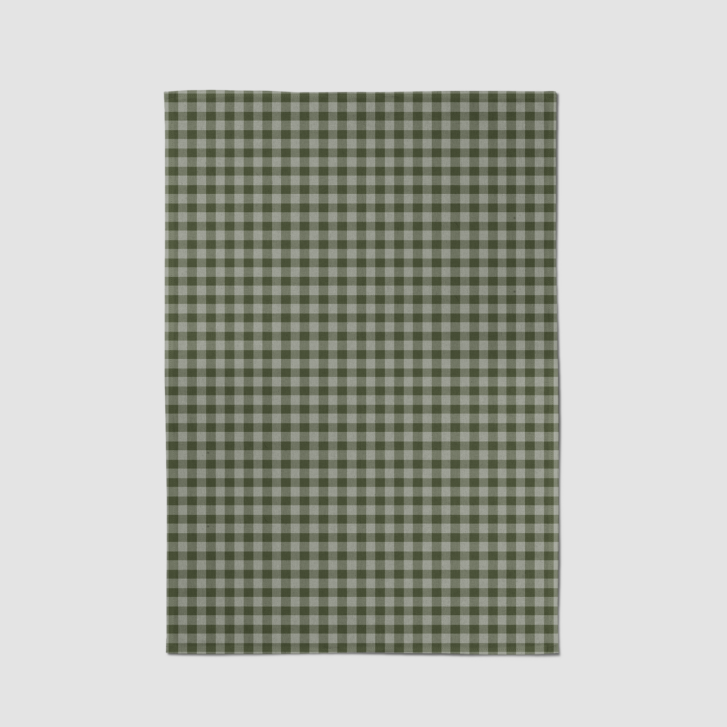 ONE Mini Gingham Tea Towel in Olive