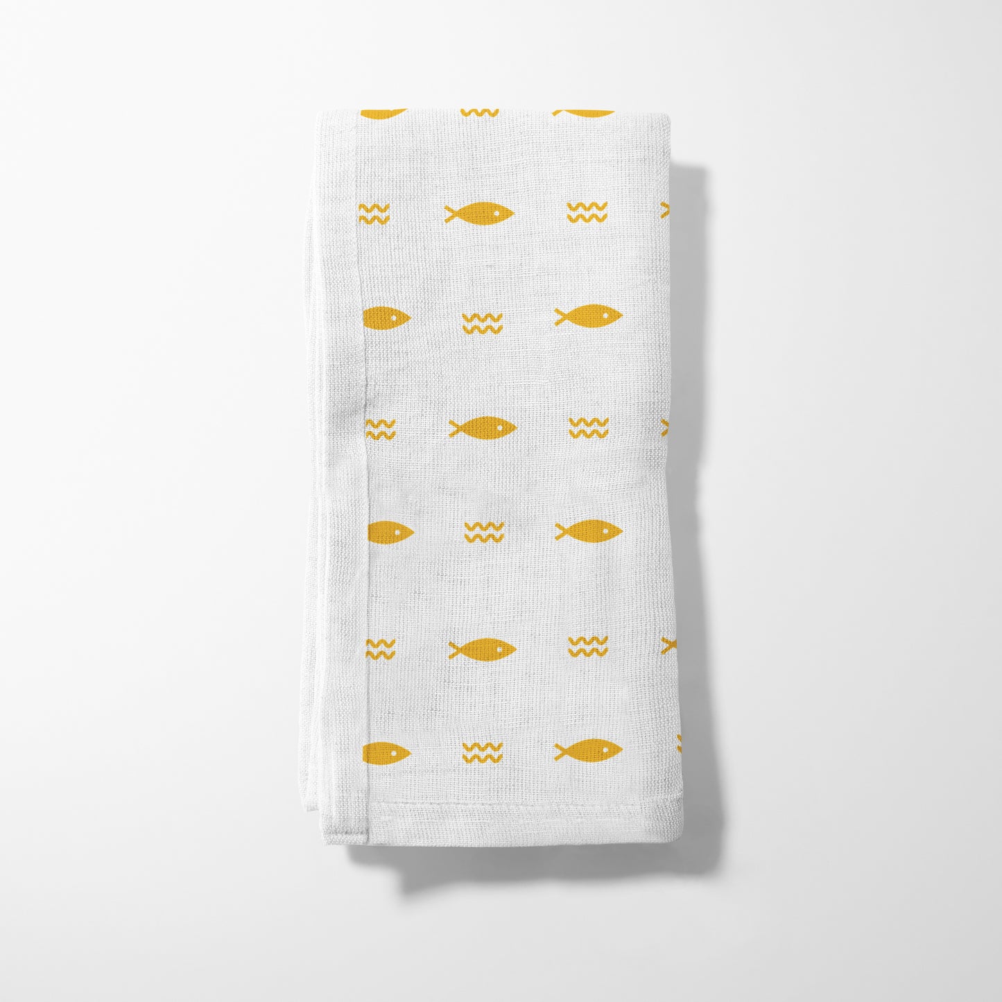Fish and Waves Napkin in Orange