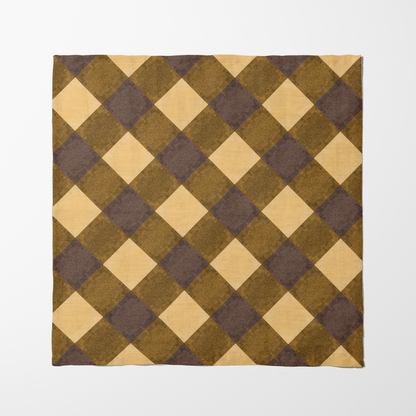 Mocha Gingham Napkin - Lightweight Cotton