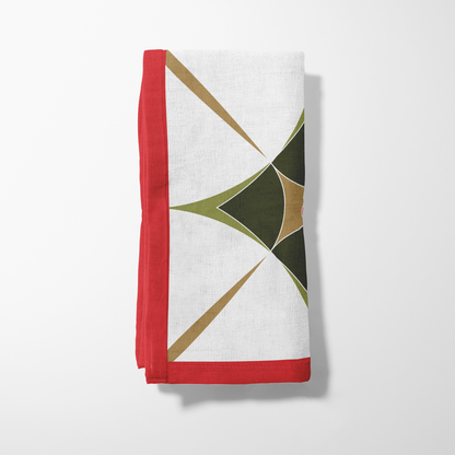 Most Holiday Abstract Napkin in Green