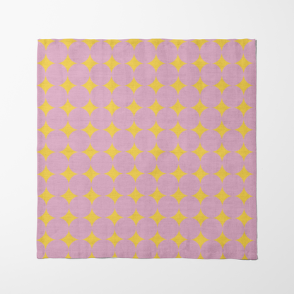 Spots and Dots Napkin - Muted Pink in Organic Cotton Voile