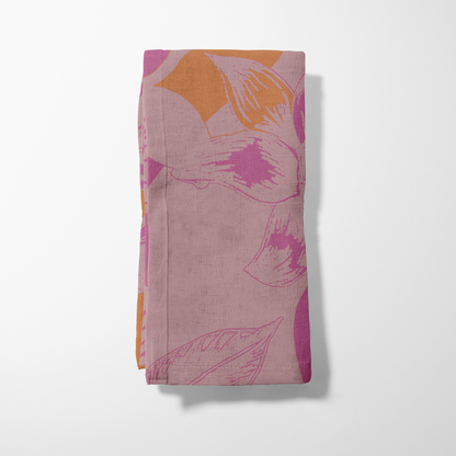 Tropical Paissage Pink & Orange Napkin