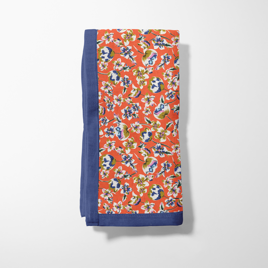 Mini Georgia Blossoms Napkin in Organic Cotton Voile