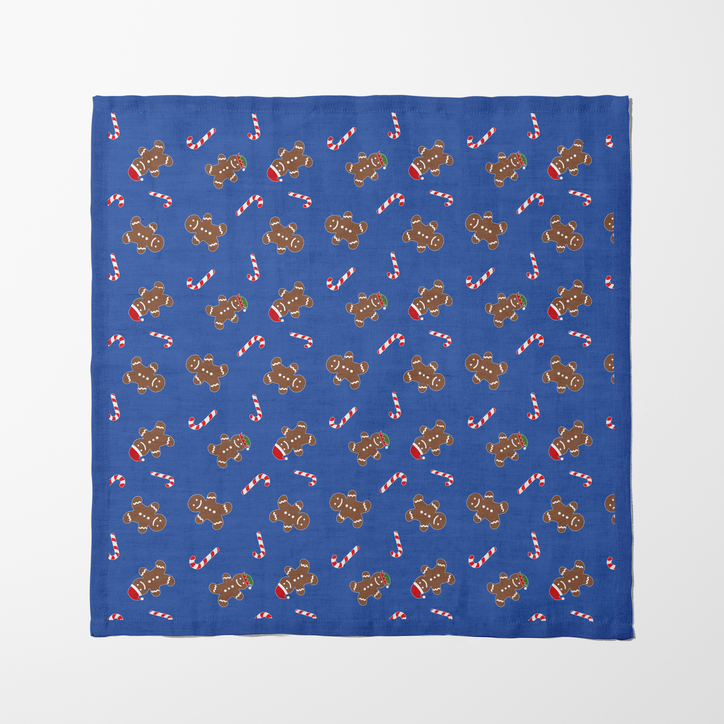 Gingerbread Dudes Napkin in Dark Blue