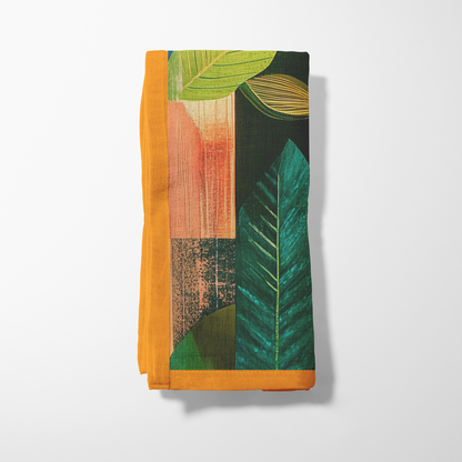 Green and Orange Plants Napkin