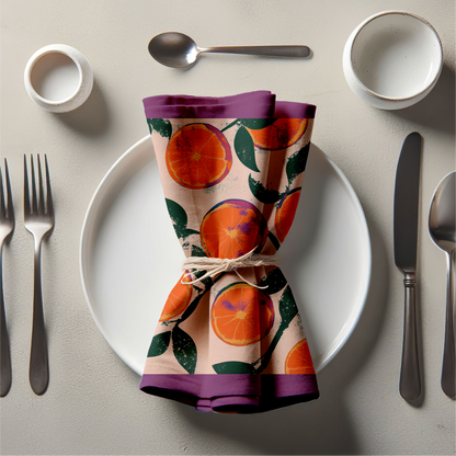 California Orange Napkin in Rich