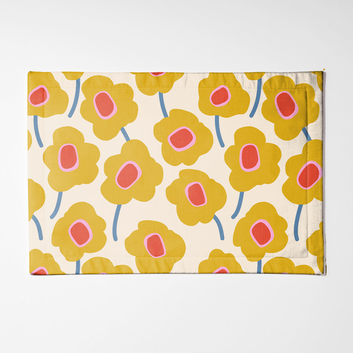 Yellow Mod Flowers Placemat