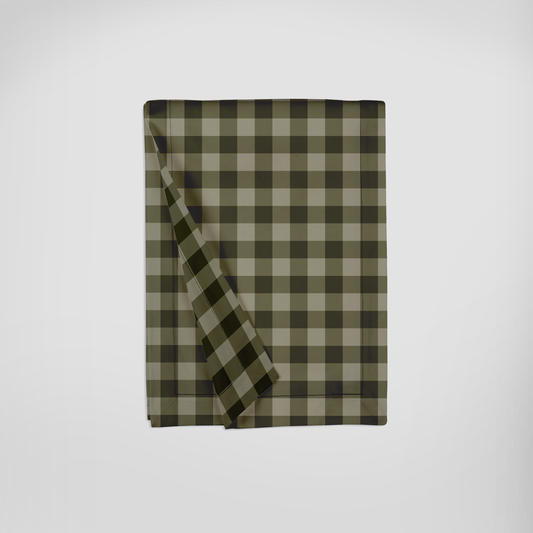 Mini Gingham Runner in Olive