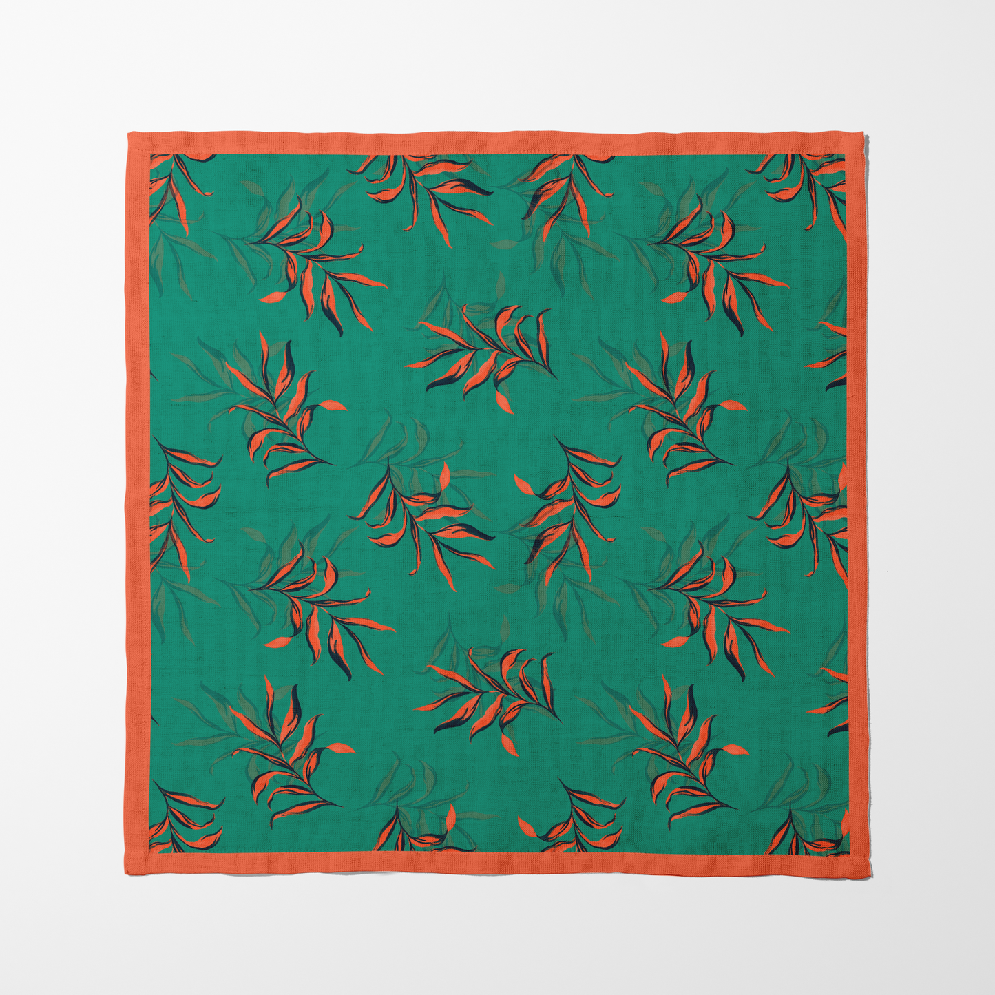 Sea Coconut Palms Napkin in Organic Cotton Voile
