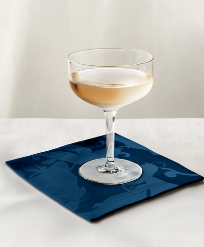 Tropical Paissage Cocktail Napkin in Blue