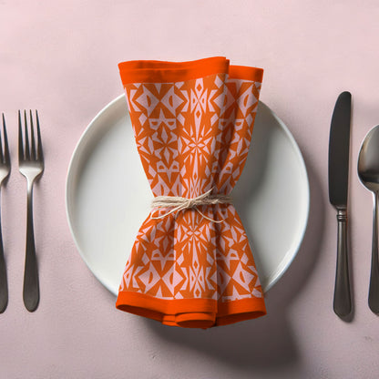 Modern Geometry Napkin in Organic Cotton Voile