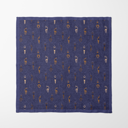 Swimmers in Summer in Midnight Blue Napkin