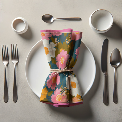 Honey Blossom Napkin in Blossom