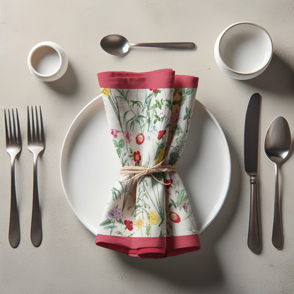 Napkin - Wild in White