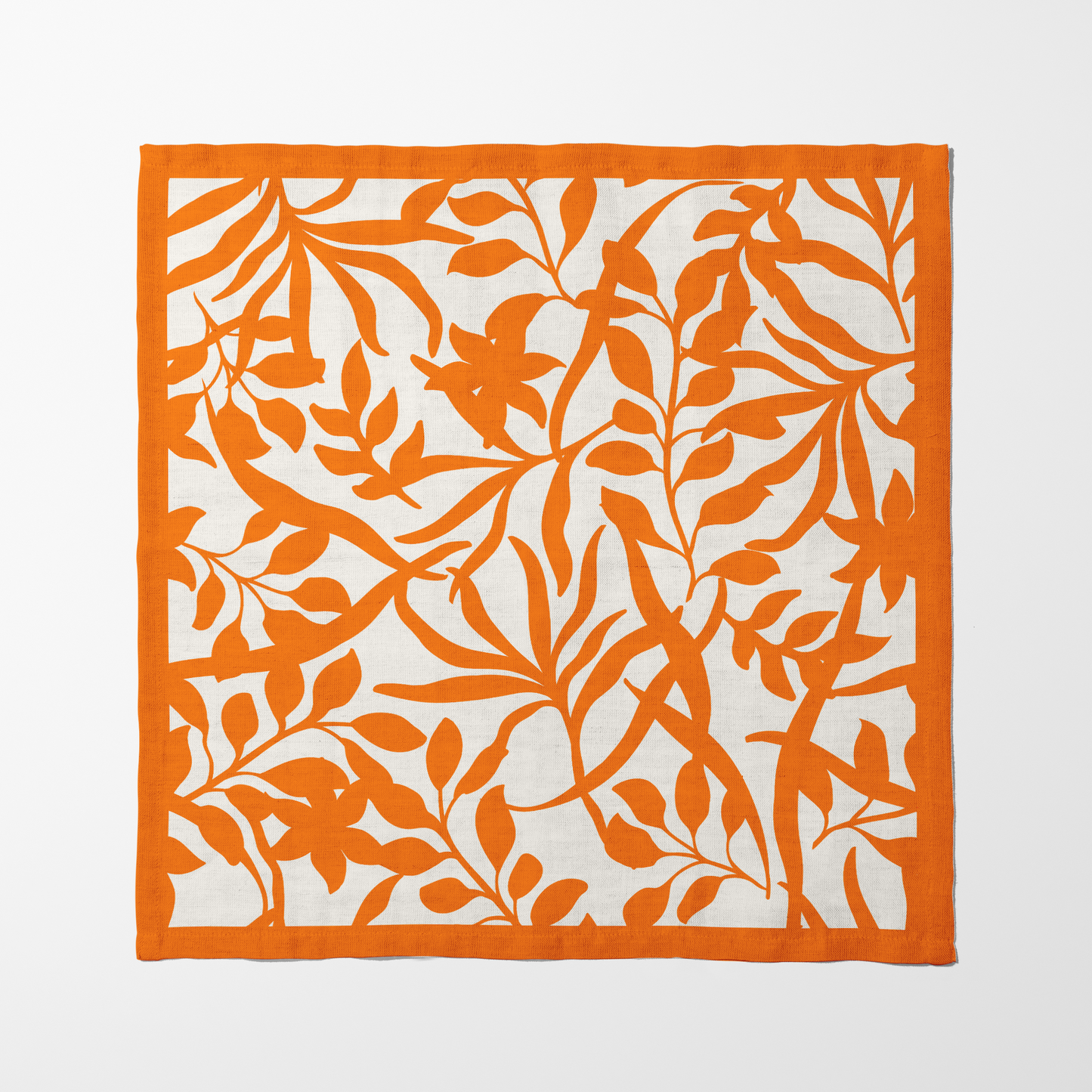 Figi Floral in Orange in Lightweight Linen