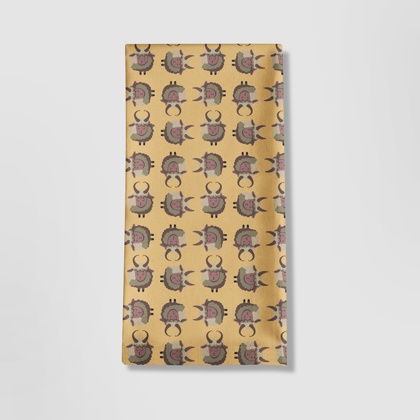 Krampus Tea Towel in Gold