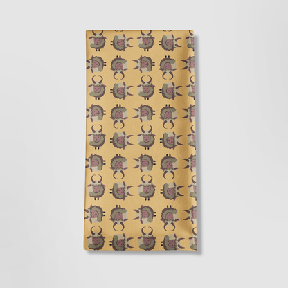 Krampus Tea Towel in Gold