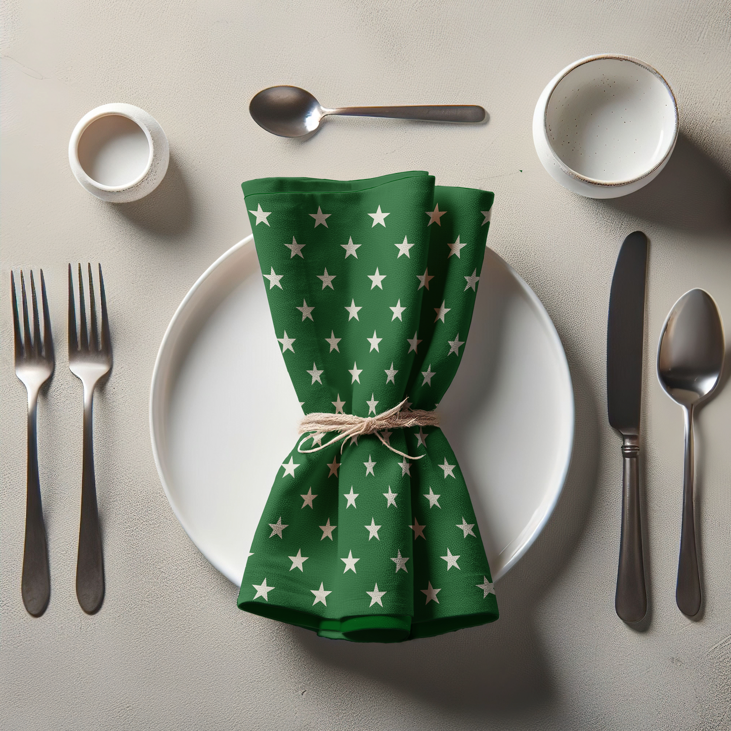 ONE Stars Napkin - Forest in Lightweight Linen