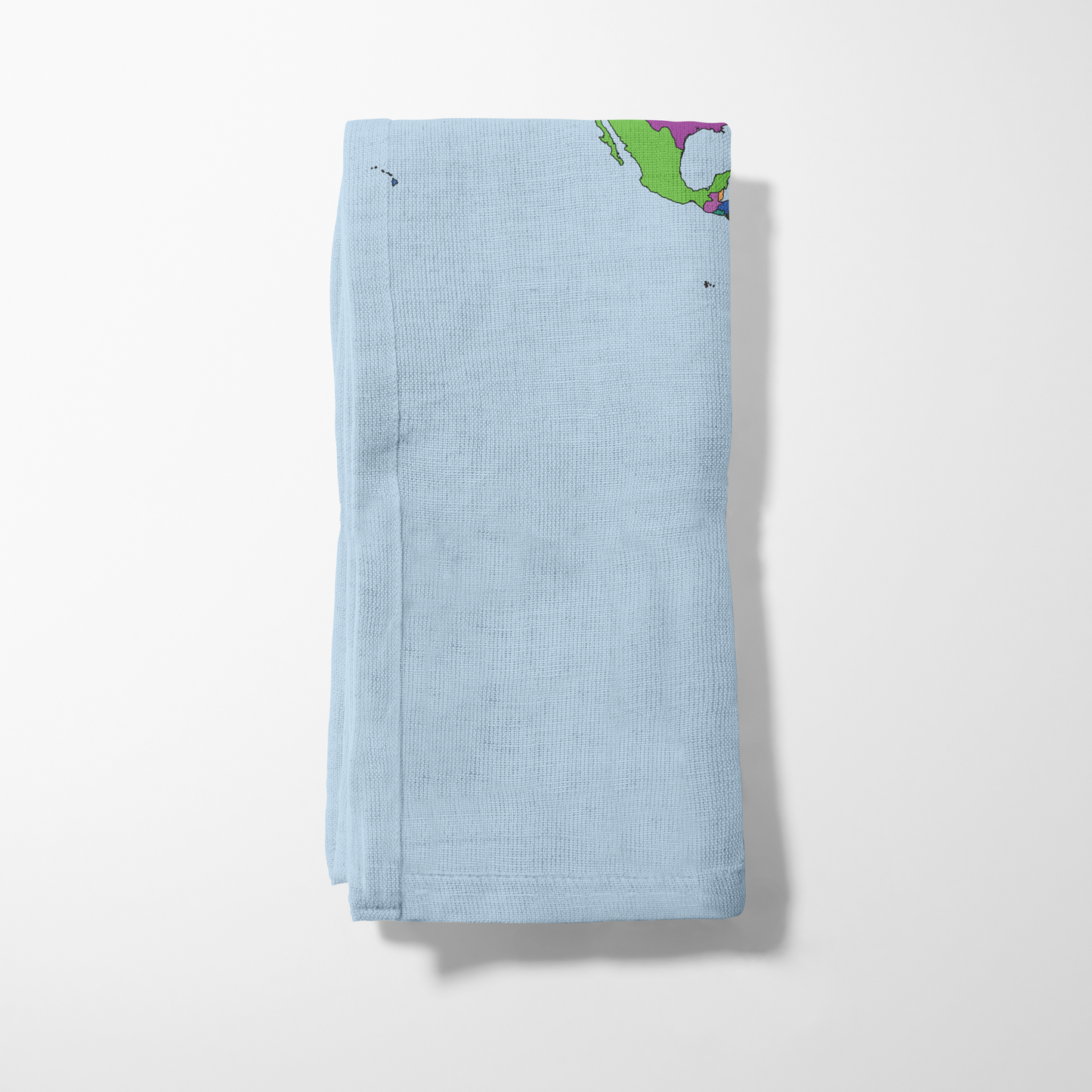 Map Napkin - Organic Cotton Voile