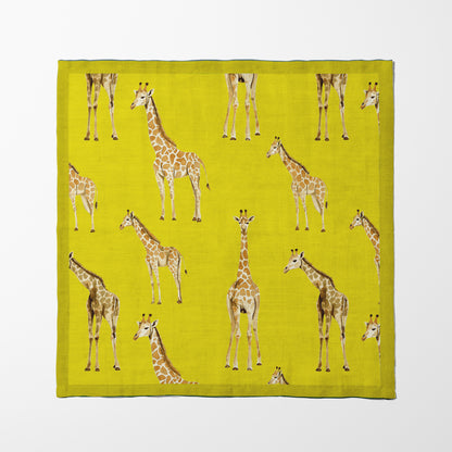 Napkin - Giraffes in yellow