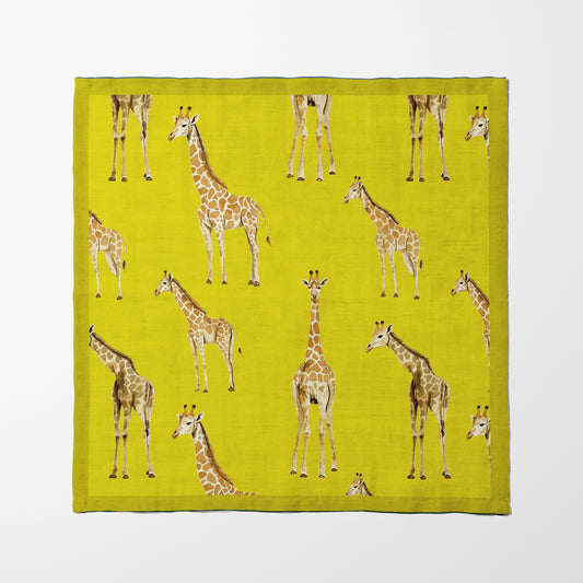 Napkin - Giraffes in yellow