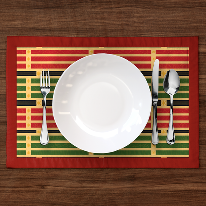 Kwanzaa Candles Placemat in Dark Red