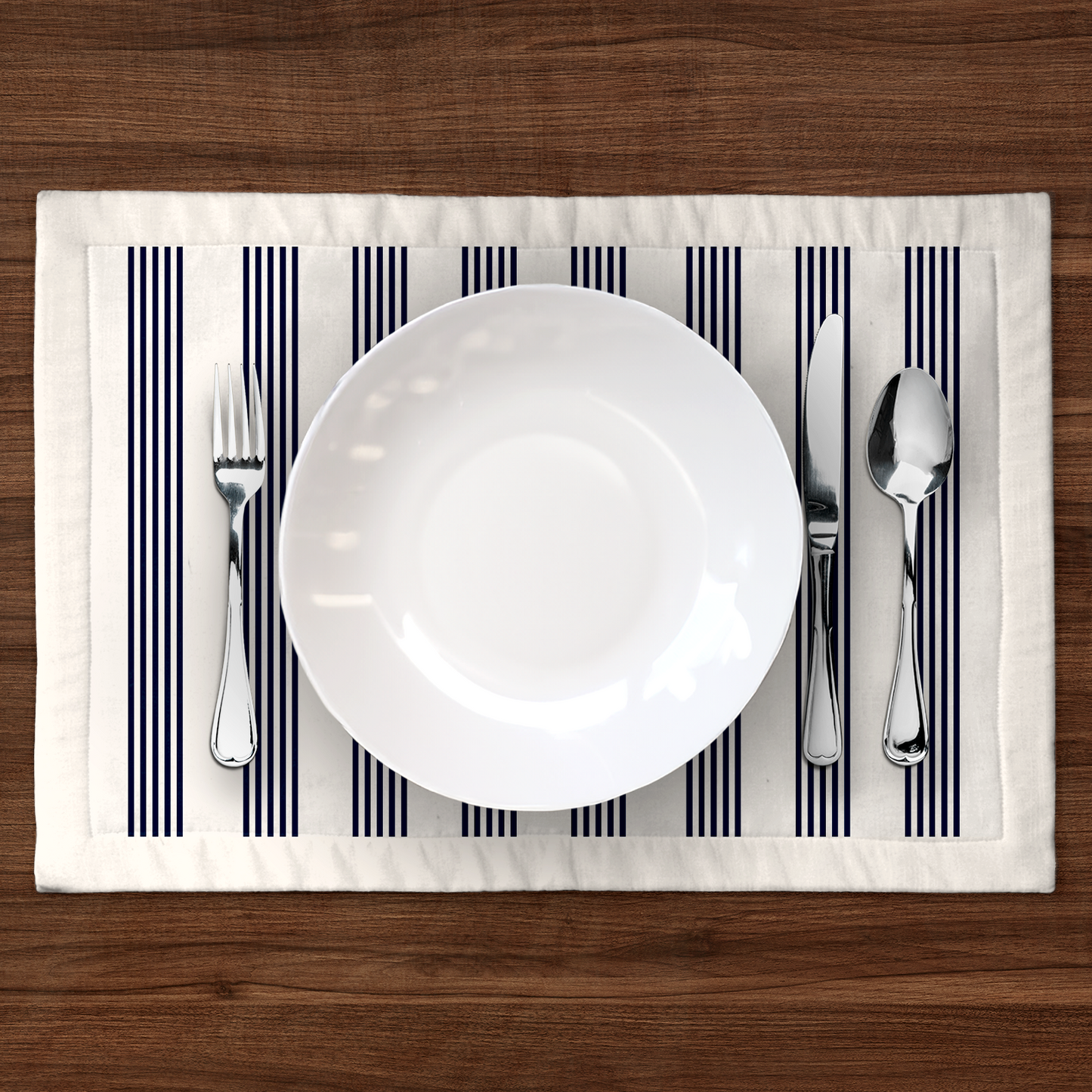 Retro Stripes Placemat in Lightweight Linen