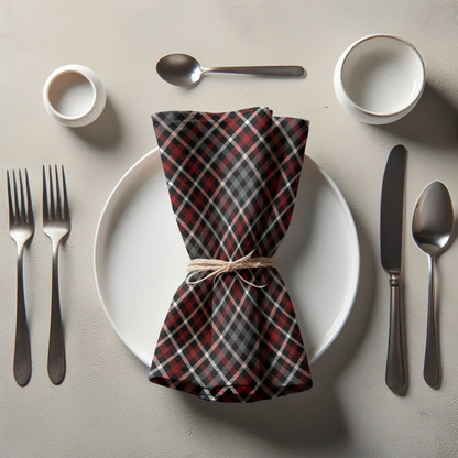 Violator Plaid Napkin in Lightweight Linen