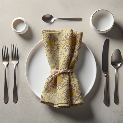 Sunny Summer Napkin in Light Yellow