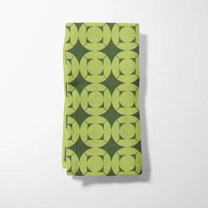 Picnic in the woods Napkin - Lime Green in Organic Cotton Voile