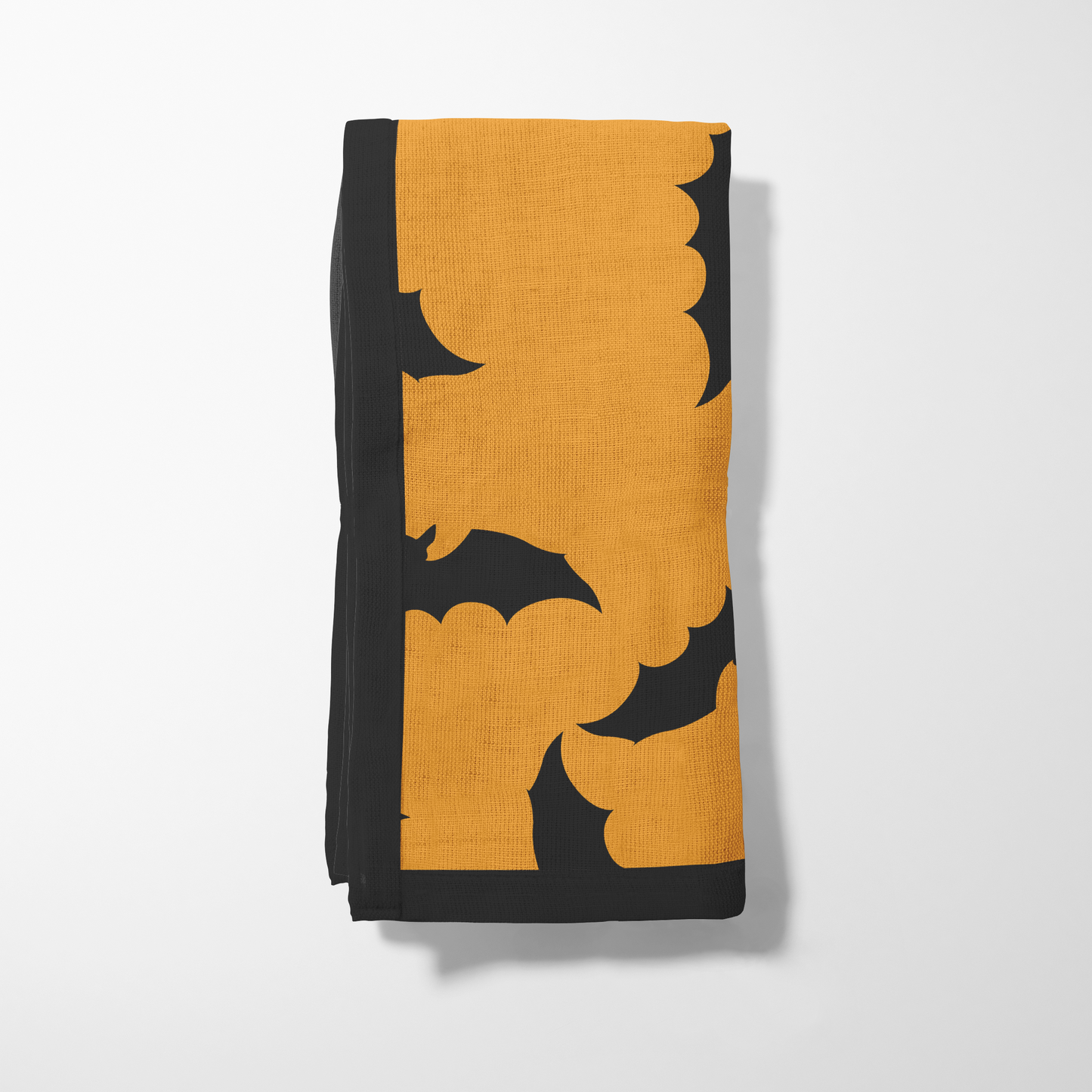 Bats in Squash Napkin in Organic Cotton Voile