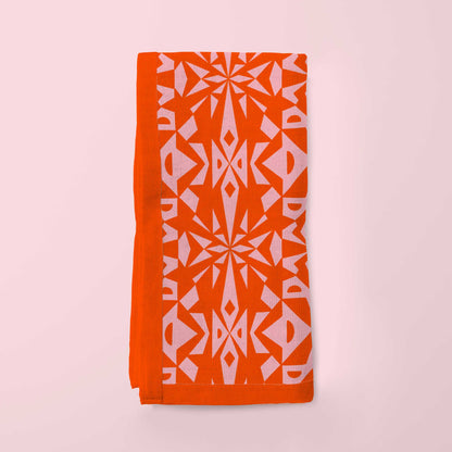 Modern Geometry Napkin in Organic Cotton Voile