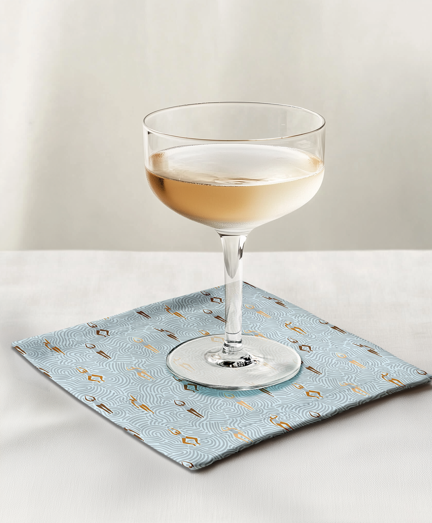 Swimmers in Summer in Ice Cocktail Napkin