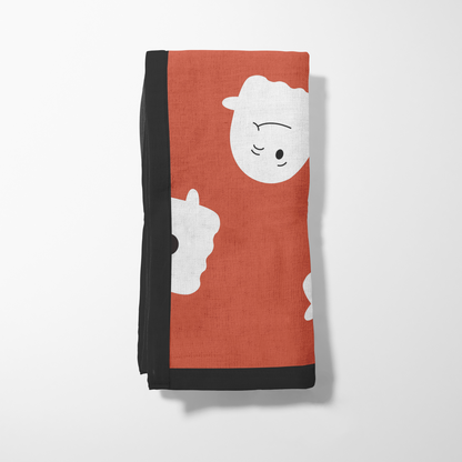 Friendly Ghosts in Spice Napkin in Lightweight Linen