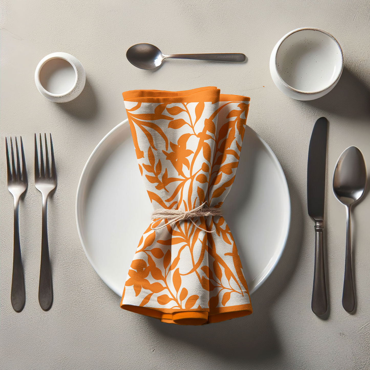 Figi Floral Napkin in Orange